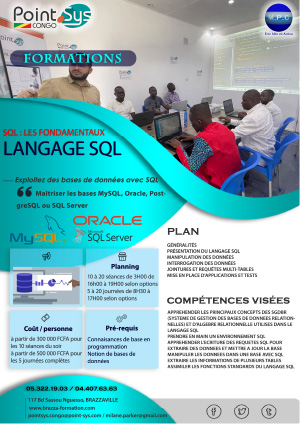 Flyer Bases de Données SQL